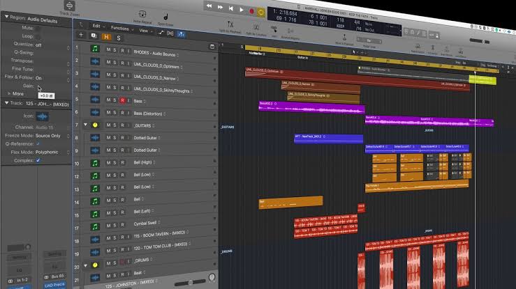 Region Inspector Float in Logic Pro X